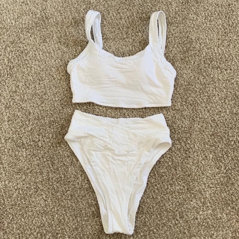 Aerie high waisted crossover bottom bikini set
